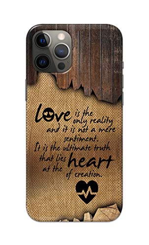 Image of PRINTFIDAA Love is The Only Reality and It is Not Mere Sentiment Printed Designer Hard Case for Apple iPhone 13 Pro, A2638, A2483, A2636, A2640 Back Cover -(e) RPM1010