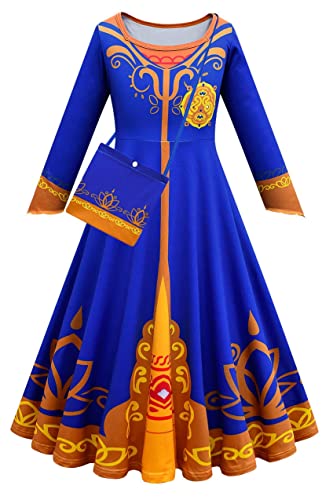 Pinom Kids Mira Royal Detective Cosplay Dress Skirt With Robe Bag Mira Costume Outfits Halloween Dress (Style 4, 4Y) #TOP4