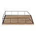 Kate and Laurel Benbrook Stacked Metal and Wood Letter Trays, Rustic Wood and Black