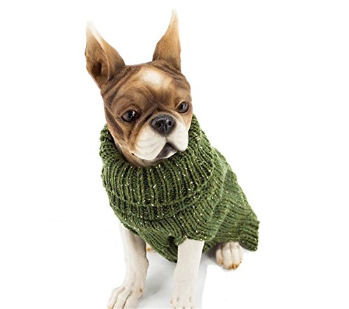 PetBoBo Fashion Pet Classic Twist KnitÂ Dog Sweater, Puppy Kitten Autumn Winter Coat, Pet Clothes Green L