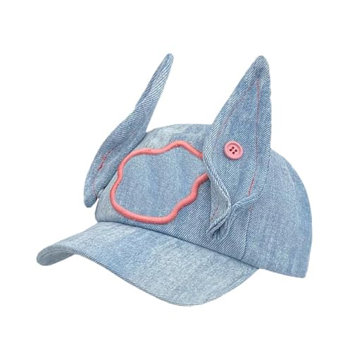 Casquette baseball tendance tissu oreilles doberman accessoire mode femme