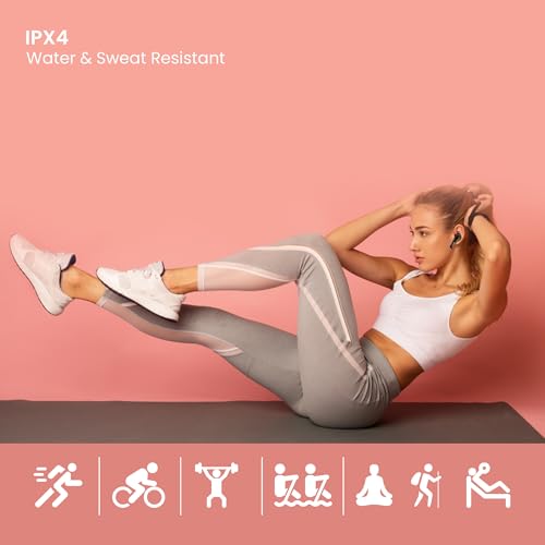 Image of truke Air Buds Lite True Wireless in Ear Earbuds with 10H Single Charge Playtime, Gaming Mode, ENC, AAC Codec, Bluetooth 5.1, IPX4 (Black)