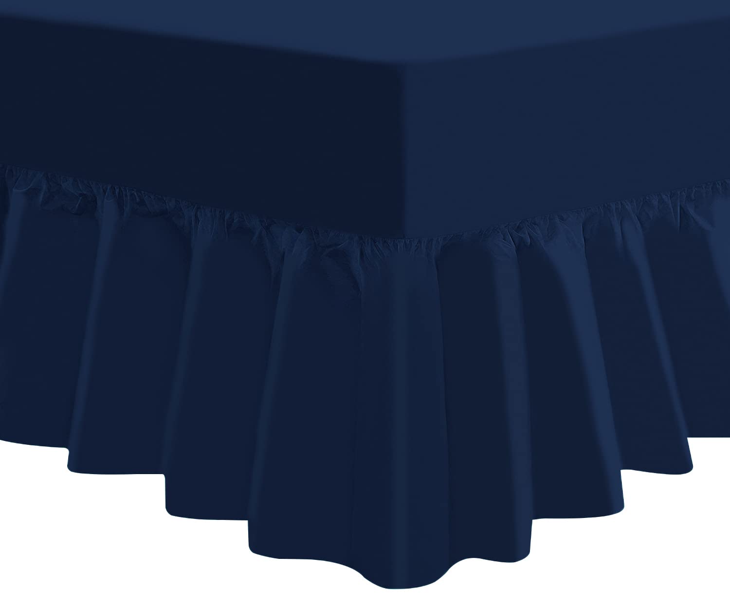 Arizone T180 Percale Standard Fitted Sheet in 14 Colours (Navy, Double)