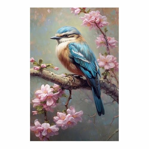 Peinture bleu-marron cerisier rose pour créer un salon zen asiatique