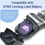 2-Pack Clear Label Tape Replace for Dymo Label Maker Refills Letratag 16952 | Compatible with DYMO Letra tag Refill Clear Plastic for LT-100H LT-100T Plus LT-110T QX50 XR 2000, 12mm x 4m 1/2'' x 13'