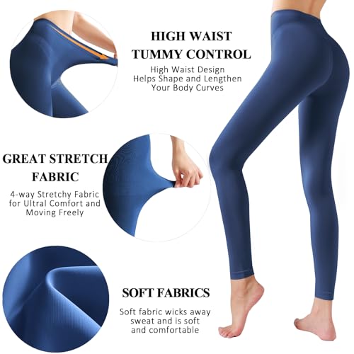 Image of Footless Tights for Women Women's Soft Full Length Leggings Light and Breathable High Waist Tight Pants