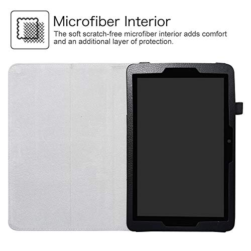 Zte Zpad 10 Inch Tablet Case,Liushan Pu Leather Slim Folding Stand Cover For 10.0" Zte Zpad 10 Inch Tablet(Model K90U) Android Tablet Pc,Black #TOP2