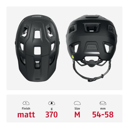 ABUS Unisex Fahrradhelm, Schwarz (Velvet Black), M (54-58 cm) – Ansicht 3