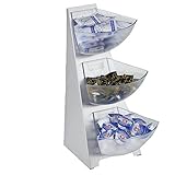 neoLab Edelstahl/Polycarbonat Tischbehälter Multi Rack, 3-Stufig, Transparent, 240mm x 190mm x 280mm