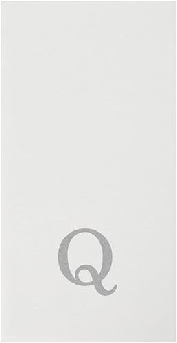 Miniatura 31 de Luxenap - Toallas de invitados de 15.8 x 7.9 pulgadas, 50 toallas de mano con letras plateadas, letra "P", fuente Sans Serif, servilletas de papel