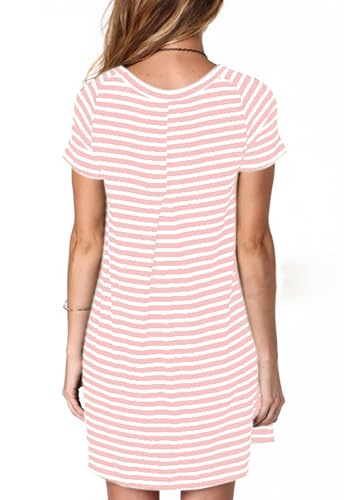 Image of Alaster Women's Casual Summer T Shirt Dress Loose Short Sleeve Tunic Dress with Pocket for Women