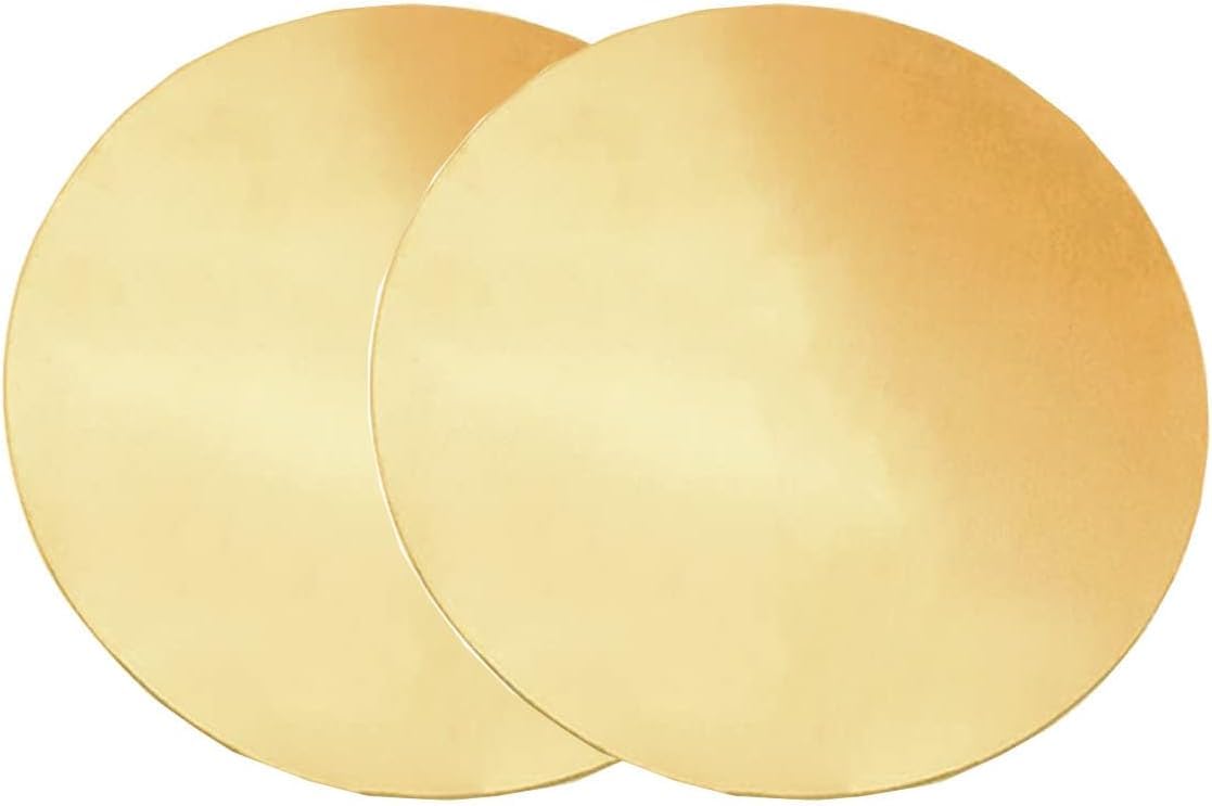 4 Stück runde Messingplatten, Durchmesser 10 mm, Dicke von 0,3 bis 6, Messingscheibe, geeignet for Bastelarbeiten, Modelle und Reparaturen(1mm)
