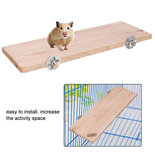 Fdit Holz Haustier Plattform Rechteck Kleine Haustiere Tiere Barsch Brett Papagei Stand Barsch Brett für Tierkäfig Spielzeug Zubehör – Bild 5