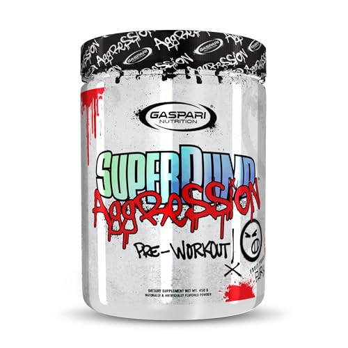 Image of Gaspari Nutrition SuperPump Aggression Pre-Workout: Energy, Focus, Endurance and Recovery, with Creatine and Caffeine (40 /20 Servings, Fruit Punch Fury)