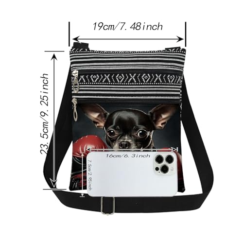 XiaoGalaee Chihuahua Boxer Dog Crossbody Bag Gift for Boxing Club Members - image 4