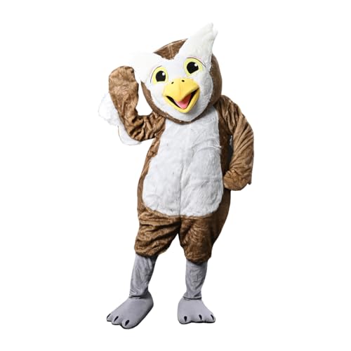 Brown Owl Mascot Costume Cartoon Marketing Planning Adult