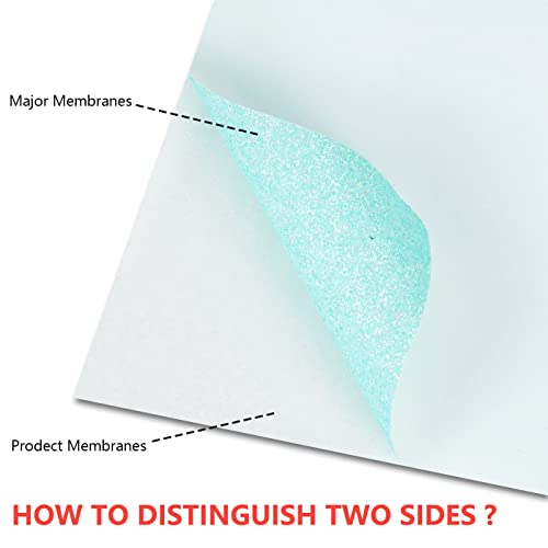 Image of guangyintong Glow Glitter Cyan Heat Transfer Vinyl HTV Rolls, 12 inch x 8ft Iron on Vinyl for T-Shirts, Glitter HTV Vinyl for All Cutter Machines Easy to Cut & Weed for DIY Design