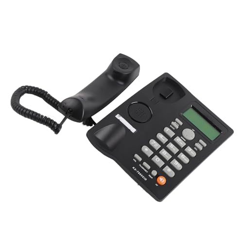 Teléfono de línea fija con cable, diseño beige y blanco miniatura 7