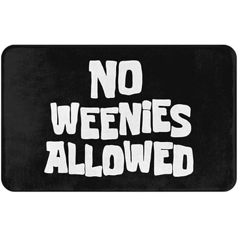 No Weenies Allowed Carpet 24x16 in Nonslip Bathroom Carpet,Interior Carpet Door mat,Floor Dirt Filter mat Cover