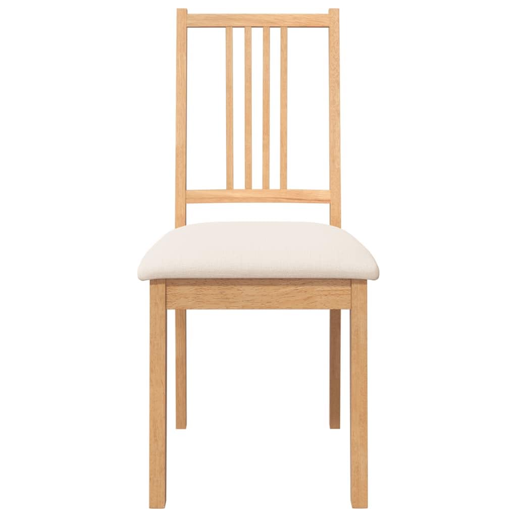 lite drewno kauczukowe ergonomiczne z poduszkami brąz 2 szt. 48x58x87 cm