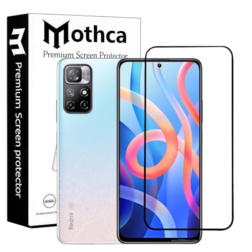 Image of Mothca Military-Grade Tempered Glass Screen Protector Compatible for Redmi Note 11T / Poco M4 Pro with Edge to Edge Coverage - Case Friendly, Anti-Scratch & Bubble-Free Installation Kit