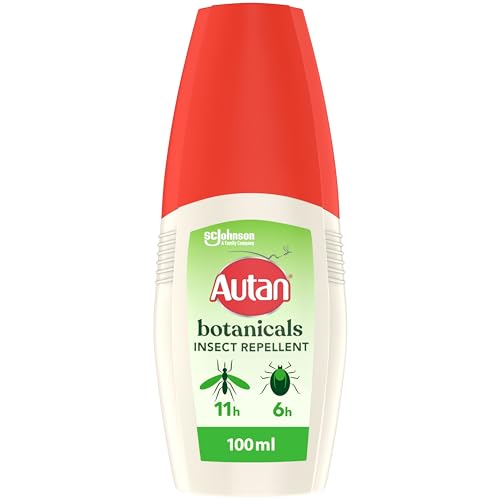 Autan Botanicals Mosquito & Insect Repellent Pump Spray Travel Essentials Suitable For Kids Up to 6 Hours Plant Based Protection DEET Free Formula 100 ml