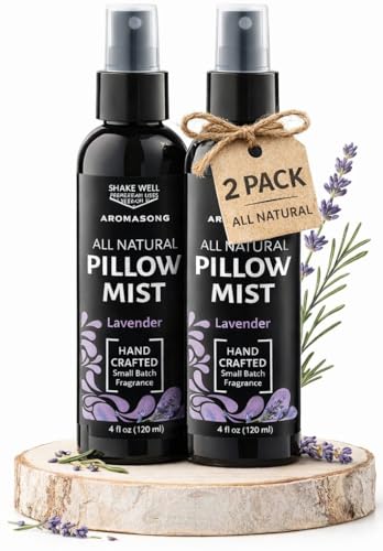 Aromasong Lavender Spray for Sleep Pillow | 2-Pack | All Natural Calming Linen & Bedtime Sleep Mist for Deep Sleep - Pillow Spray for Sleeping Aromatherapy with Botanical Essential Oils for Relaxing