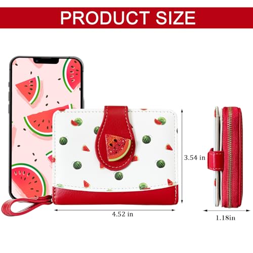 Image of Sunwel Fashion Girls Cutest Prints Wallet Card Slots Small Wallet with Zipper Coin Pouch Wallet for Women
