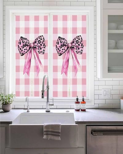 Película de privacidad para ventana con diseño leopardo rosa 19.6"x39.3" miniatura 1