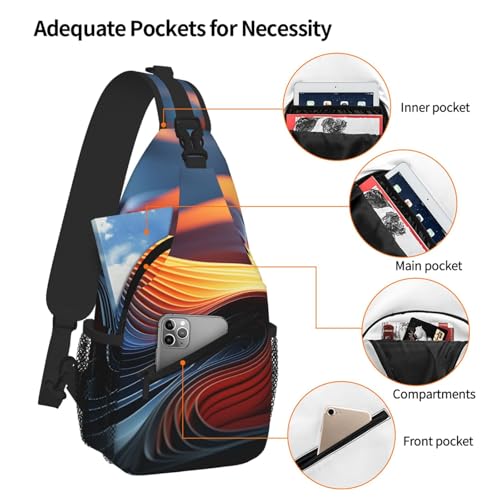 Bolso cruzado tipo sling para mujeres y hombres miniatura 4