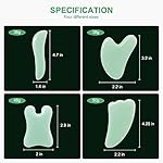 airogym Guasha Massage Tool，Natural Stone Gua Sha Board, 4PCS Guasha Stone Scraping Massage Sets for SPA Acupuncture Physical Therapy Muscle Knots Facial Caring Point Treatment Lymphatic Drainage - Image 3