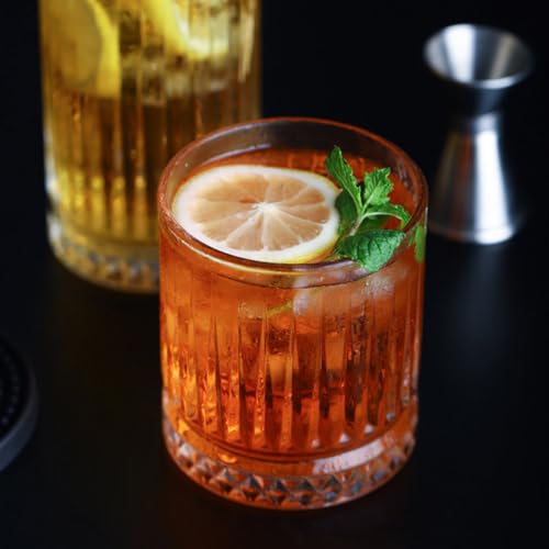 Vasos de whisky de vidrio transparente para almacenar licor y decoración original de casa 7