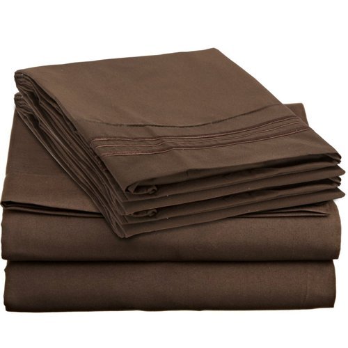 TOP Split King Royal Collection 1900 Egyptian Cotton Bamboo Quality Bed Sheet Set with 1 Fitted Sheet with 36