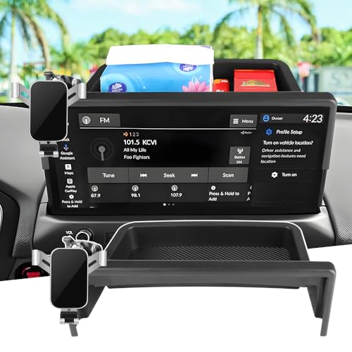 Car Phone Holder Center Console Organizer Tray for Honda Passport 2026 [12.3 inch Touch Screen] Auto Interior Accessories Cell Phones Mount Mobile Cellphone Stand Dashboard Screen Storage Accessory