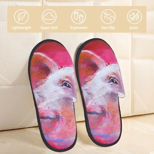 Pig Print House Slippers For Women And Men,Soft Slippers With Memory Foam,Non-Slip Indoor Home Shoes2