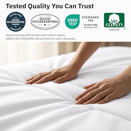 Image of California Design Den Bulk Pack of 8 Twin /Twin XL Size Duvet Covers (Not a Set) - 400 Thread Count 100% Cotton Sateen, Case Includes 8 Duvet Covers Only (White)
