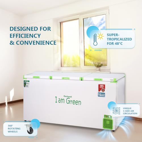 Image of Rockwell GFR1510F 1319L Large Deep Freezer, Commercial Storage Freezer, 100% Copper Coil | Energy Efficient -25C to -18C | Heavy Duty PUF Insulation