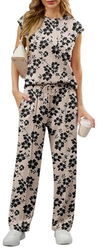 GRECERELLE Lounge Sets For Women Loungewear Set Sweatsuits 2 Piece Outfit Jogging Suits For Women Apricot-L - view 3