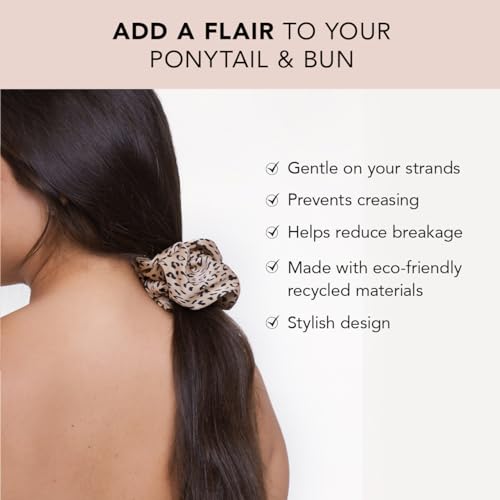 Image of Kitsch Brunch Scrunchies - No Crease Hair Ties for Girls, Scrunchies for Women | Perfect for Daily Wear or Any Occasion | Ideal Gifts for Women - Leopard Print
