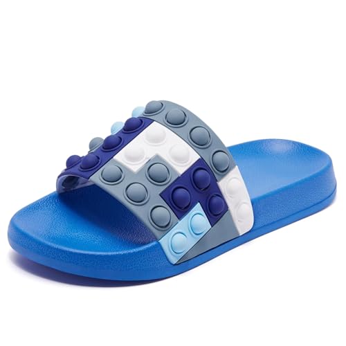 Eashi Slides For Kids,Boys Girls Sandals, Toddler Arch Support Slippers For House Shower Beach Non-Slip