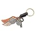 JINZHOUFUZHUANG Guardian Angel Wing Leather KeyChain Best Friend Girl Boy Friendship Extra Small Present Home Car Key Chain Ring (1), 3.54 x 2.36 x 0.39 inches; 2.12 Ounces
