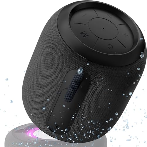 Bluetoothスピーカー ワイヤレススピーカー 小型 HIFI音質 大音量 ポータブルスピーカー 重低音強化 【2025 人気 進化モデル】 長続航 Type-C充電 IPX7防水 LEDライト付き マイク内蔵 TWS機能/TFカード/AUX対応 旅行用 集まり 家庭用