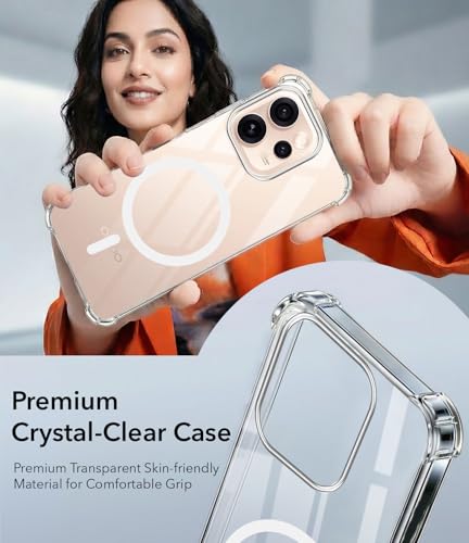 Image of Jkobi Shockproof Crystal-Clear Back Cover for Oppo Reno15 Pro 5G | Oppo Reno 15 Pro 5G (Magsafe Wireless Support | Drop & Camera Protection | Hard Polycarbonate)