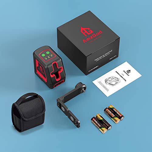 Amzgod Self Leveling Laser Level - 100Ft/30M Green Cross Line Laser Level Line Tool With Dual Modules, 3 Brightness Adjustments, Manual And Pulse Mode, Ip54 Waterproof, 360° Rotatable Magnetic Bracket #TOP6
