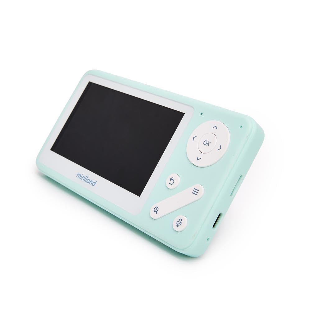 Miniland Digimonitor Anywhere Babyphone Vidéo Dual avec Caméra Motorisée | Écran 4,2” et Application Mobile | Vision Nocturne, Enregistrement SD, Communication Bidirectionnelle