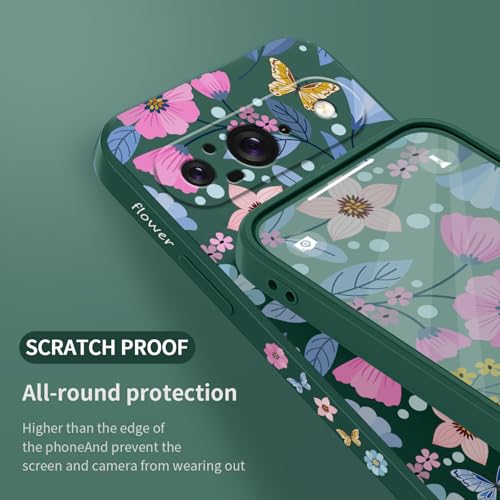 Coque Google Pixel 9 fleurie verte silicone pour style urbain - 7