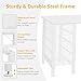 White Computer Desk with Drawers on Both Sides for Home Office, 55 inch Girls Teens Desks with Storage Writing Study Table for Bedroom, Makeup Vanity Desks Without Mirror,8 Fabric Drawer