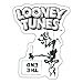 Spreadshirt Looney Tunes Vil Coyote La Fin Autocollant, Taille Unique, Blanc Mat