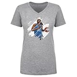 500 LEVEL Cason Wallace Shirt for Women (Women's V-Neck, XX-Large, Heather Gray) - Cason Wallace Oklahoma City Stripes WHT