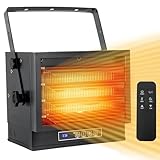 BILT HARD 5000W Electric Garage Heater, 240V Hardwired Fan-Forced Ceiling Mount Shop Heater with Build-in Thermostat, Industrial Heater for Garage and Workshop (Power Cord not Included)